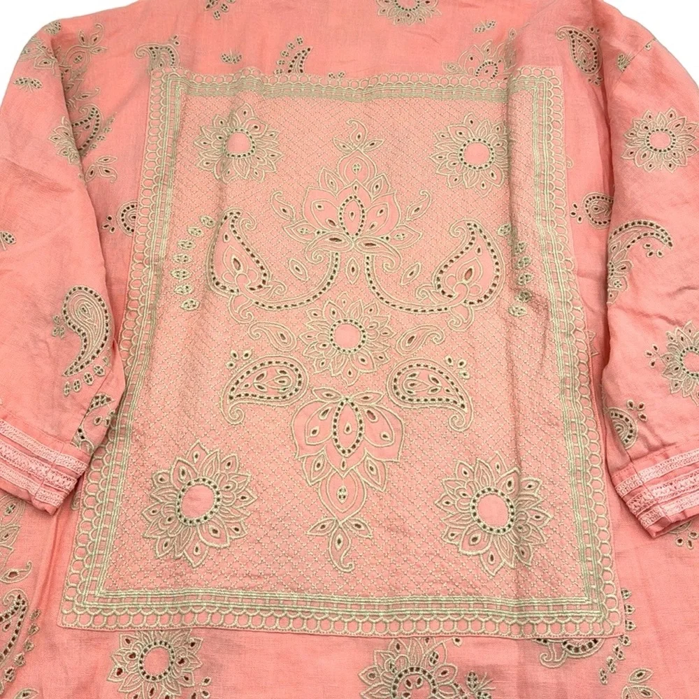 Johnny Was Faye Eyelet Embroidered Kimono Size Large - Picture 9 of 15